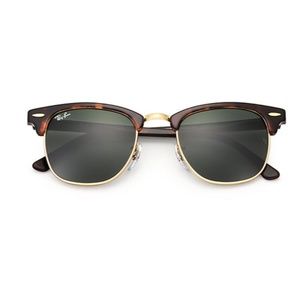 Ray-ban clubmaster tortoiseshell green classic